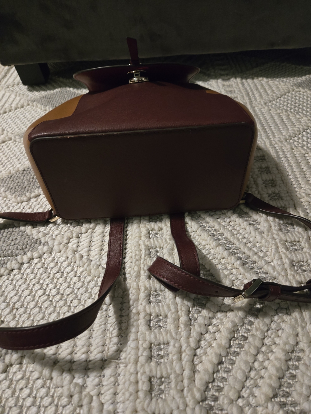 kate spade Colorblock Leather Backpack in Burgundy, Maroon & Tan - Picture 3 of 3
